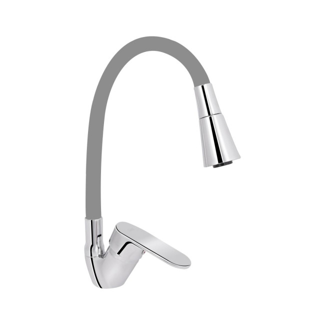 Змішувач для кухні Lidz Tani 008F3 з гнучким виливом (k40) LDTAN008F3GCR39507 Chrome/Grey