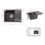 Кухонна мийка Lidz 620x435/200 GRF-13 (LIDZGRF13620435200)