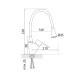 Смеситель для кухни Lidz Tani 007F3 с гибким изливом (k40) LDTAN007F3BCR37649 BCR