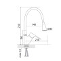 Змішувач для кухні Lidz Tani 007F3 з гнучким виливом (k40) LDTAN007F3BCR37649 Chrome/Black