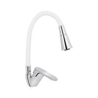 Змішувач для кухні Lidz Tani 008F3 з гнучким виливом (k40) LDTAN008F3WCR37037 Chrome/White