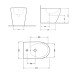 Биде напольное Qtap Robin 565x360x405 Matt black QT13442141CMB