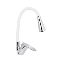 Змішувач для кухні Lidz Tani 008F3 з гнучким виливом (k40) LDTAN008F3WCR37037 Chrome/White