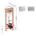 Набір інсталяція 4 в 1 Qtap Nest ST з квадратною панеллю змиву QT0133M425M06029SAT