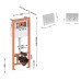 Набор инсталляция 4 в 1 Qtap Nest ST с круглой панелью смыва QT0133M425M11111SAT