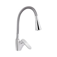 Смеситель для кухни Lidz Tani 007F3 с гибким изливом (k40) LDTAN007F3GCR31869 Chrome/Grey