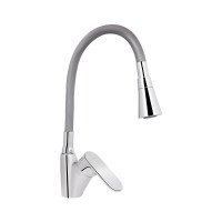 Змішувач для кухні Lidz Tani 007F3 з гнучким виливом (k40) LDTAN007F3GCR31869 Chrome/Grey