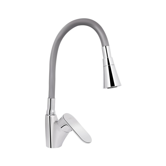 Змішувач для кухні Lidz Tani 007F3 з гнучким виливом (k40) LDTAN007F3GCR31869 Chrome/Grey