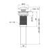 Донний клапан для раковини Qtap PU02 225х70х70 White