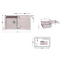 Кухонна мийка Lidz 860х500/240 MAR-07 (LIDZMAR07860500240)