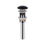 Донний клапан для раковини Qtap PU03O 225х70х70 Matt black з переливом