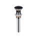 Донний клапан для раковини Qtap PU03O 225х70х70 Matt black з переливом