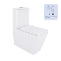 Унитаз-компакт Qtap Crow безободковый с сиденьем Soft-close QT05222170W