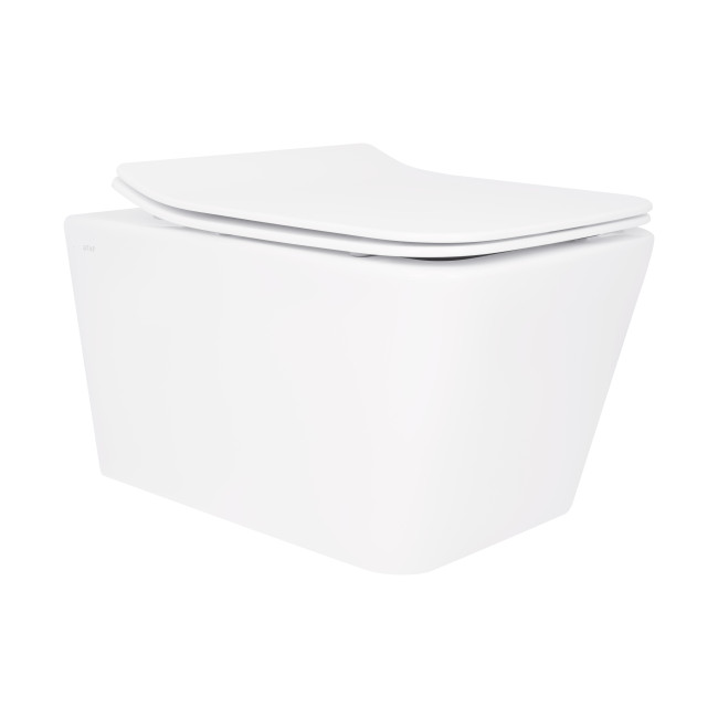 Унітаз підвісний Qtap Crow Rimless безобідковий з сідінням Soft-close QT05335170W