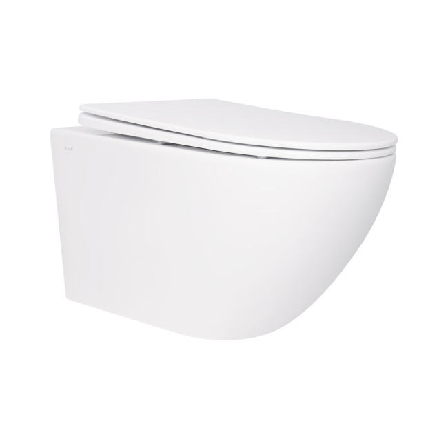 Унітаз підвісний Qtap Jay безобідковий з сідінням Soft-close QT07335176W