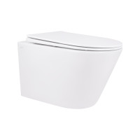 Унітаз підвісний Qtap Swan безобідковий з сідінням Soft-close QT16335178W