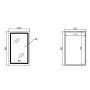 Дзеркало Qtap Mideya (DC-F911) 500х800 з LED-підсвічуванням Touch, з антизапотіванням, димером QT2078F911W