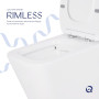 Унітаз-компакт Qtap Crow безобідковий з сідінням Soft-close QT05222170W