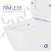 Унитаз-компакт Qtap Crow безободковый с сиденьем Soft-close QT05222170W