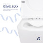 Унітаз підвісний Qtap Swan безобідковий з сідінням Soft-close QT16335178W
