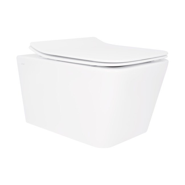 Унітаз підвісний Qtap Crow Rimless безобідковий з сідінням Soft-close QT05335170W