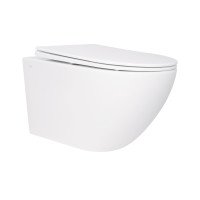 Унітаз підвісний Qtap Jay безобідковий з сідінням Soft-close QT07335176W