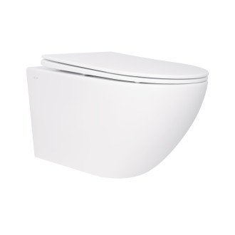 Унітаз підвісний Qtap Jay безобідковий з сідінням Soft-close QT07335176W