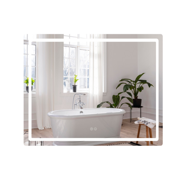 Зеркало Qtap Mideya (DC-F910) 1000х800 с LED-подсветкой Touch, с антизапотеванием, диммером QT2078F910W