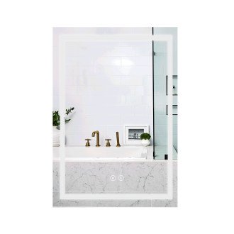 Зеркало Qtap Mideya (DC-F936) 500х800 с LED-подсветкой Touch, с антизапотеванием, диммером QT2078F936W