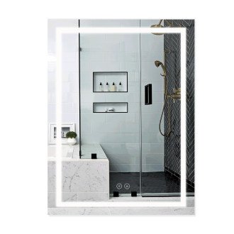 Зеркало Qtap Mideya (MI1) 600х800 с LED-подсветкой Touch, с антизапотеванием, диммером QT2078F937W