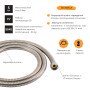Шланг Lidz Niagara 12 1,5-2,0 м LDNIA12CRM35460 Chrome