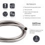 Шланг для ручного душу Qtap Hadice 1600 мм QTHADPVC160C Chrome