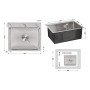 Мийка для кухні інтегрована Lidz Handmade H5045 (LDH5045BRU35383) Brushed Steel 3,0/1,0  мм
