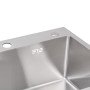 Мийка для кухні інтегрована Lidz Handmade H5045 (LDH5045BRU35383) Brushed Steel 3,0/1,0  мм