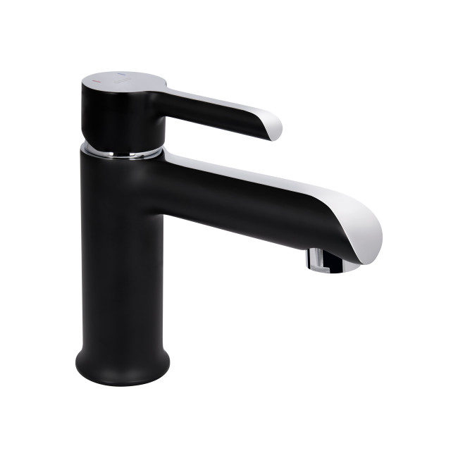 Змішувач для раковини Qtap Grand QTGRABCR001F Chrome/Black