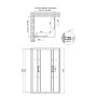 Душова кабіна Qtap Taurus BLA1099SC6 90х90 см, скло Clear 6 мм, покриття CalcLess, без піддона