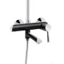 Душова система універсальна Qtap Grand на три споживачі (з виливом) QTGRABCR1004 Chrome/Black
