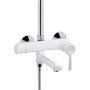 Душова система універсальна Qtap Grand на три споживачі (з виливом) QTGRAWCR1004 Chrome/White