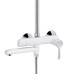 Душова система універсальна Qtap Grand на три споживачі (з виливом) QTGRAWCR1004 Chrome/White