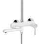 Душова система універсальна Qtap Grand на три споживачі (з виливом) QTGRAWCR1004 Chrome/White