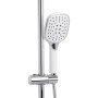 Душова система універсальна Qtap Grand на три споживачі (з виливом) QTGRAWCR1004 Chrome/White