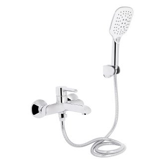Змішувач для ванни Qtap Grand (з душовим гарнітуром) QTGRACRM006 Chrome