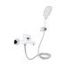 Змішувач для ванни Qtap Grand (з душовим гарнітуром) QTGRAWCR006 Chrome/White
