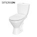 Компакт Cersanit CERSANIA 705 SimpleOn 011 3/6 л з дюропластовим сидінням Slim та плавним закриванням і функцією простого зняття